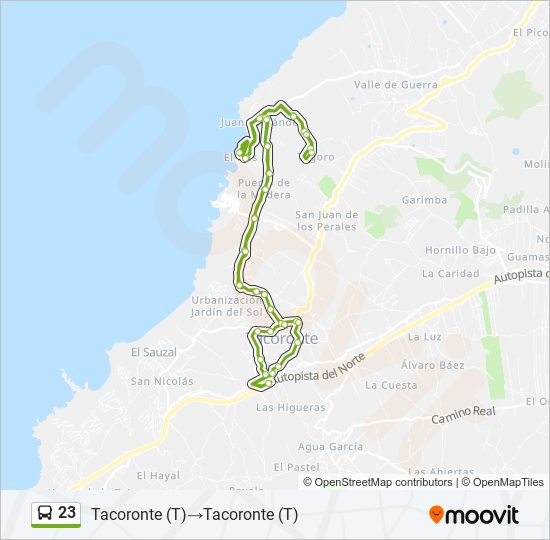 23 bus Line Map