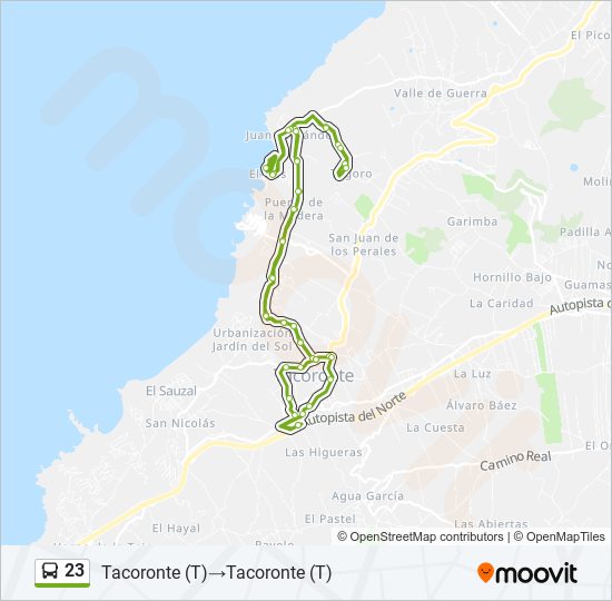 Mapa de 23 de autobús
