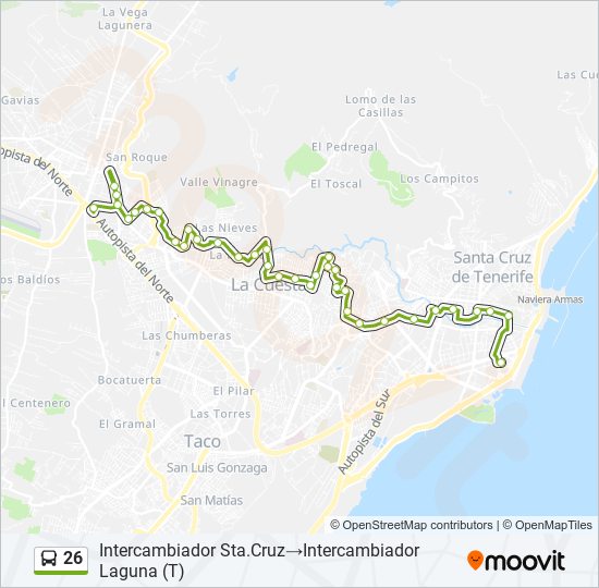 Mapa de 26 de autobús