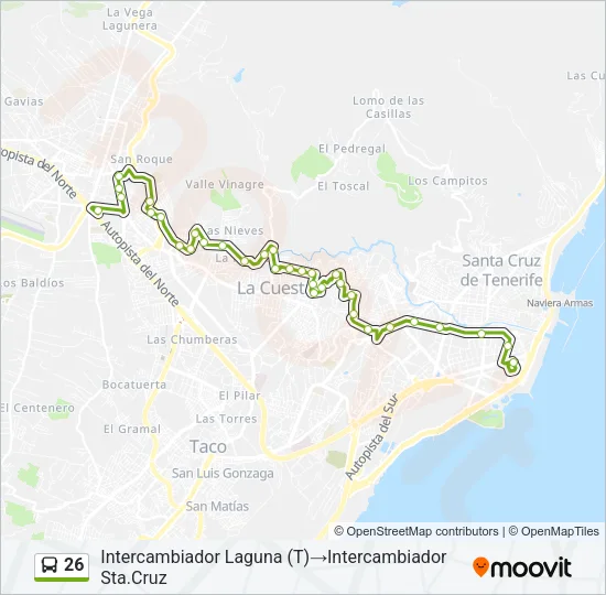 26 Bus Line Map