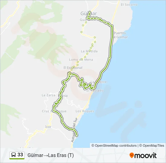 33 Bus Line Map