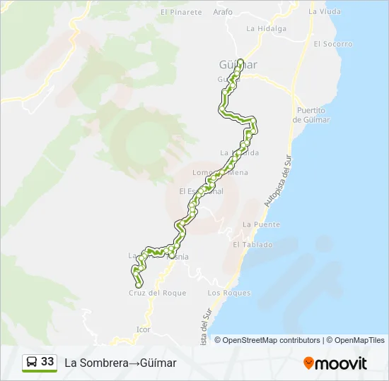 33 Bus Line Map