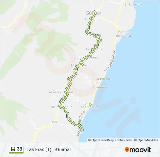 33 Bus Line Map