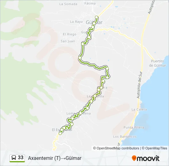 33 Bus Line Map