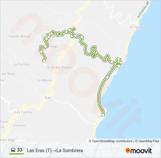 33 Bus Line Map