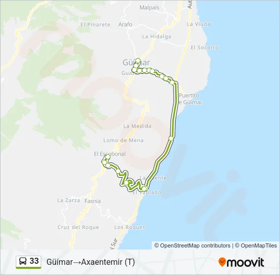 33 Bus Line Map