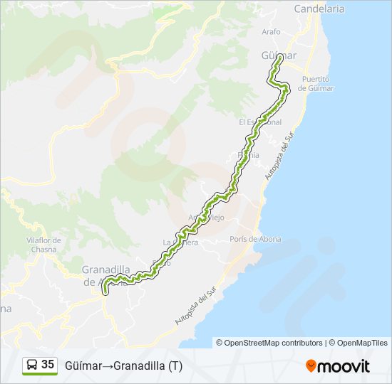 35 bus Mapa de línia