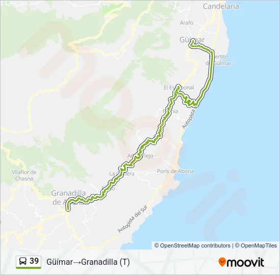 39 Bus Line Map