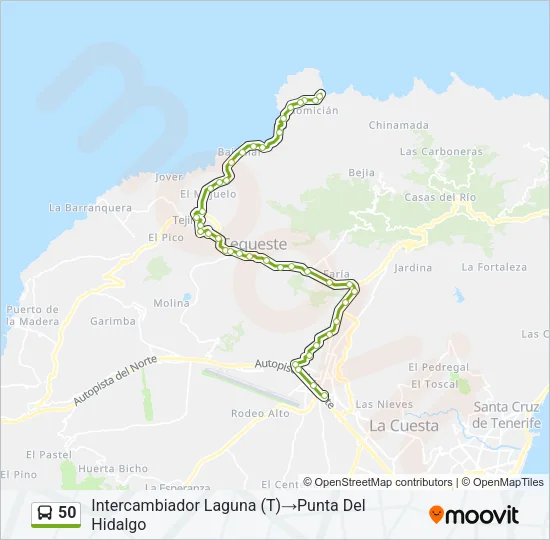 50 Bus Line Map