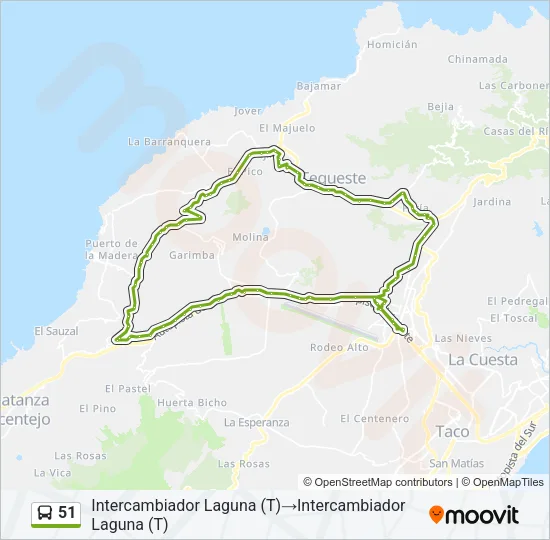 51 Bus Line Map