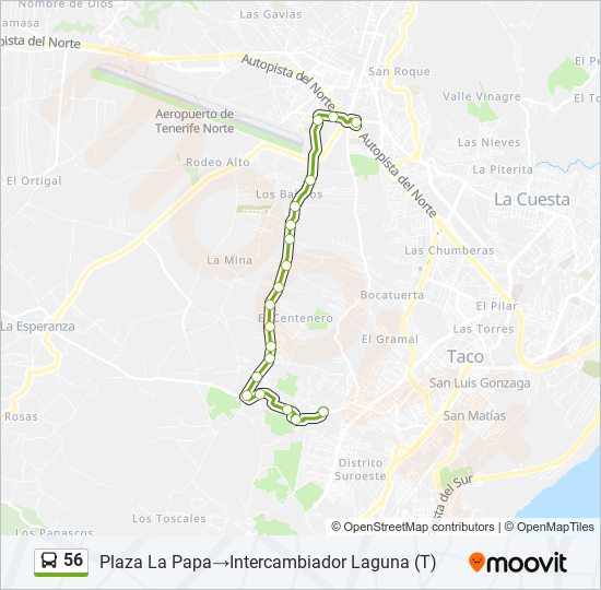 56 bus Line Map