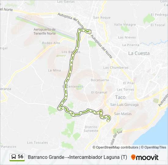 56 Bus Line Map