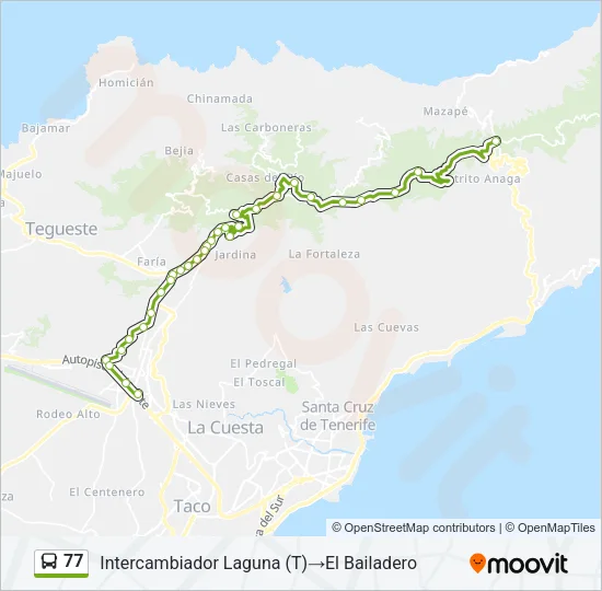 77 Bus Line Map