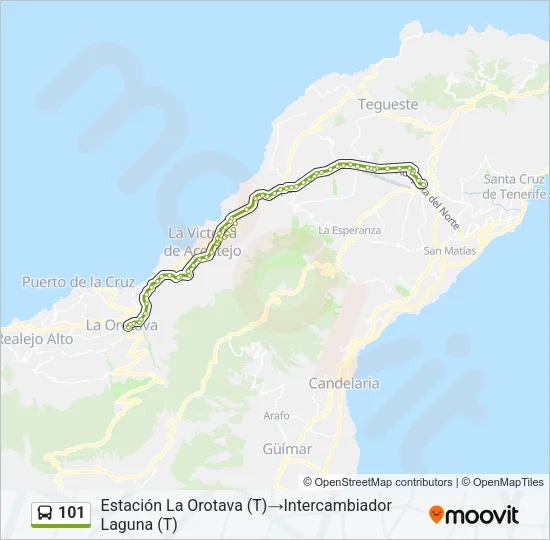 101 Bus Line Map