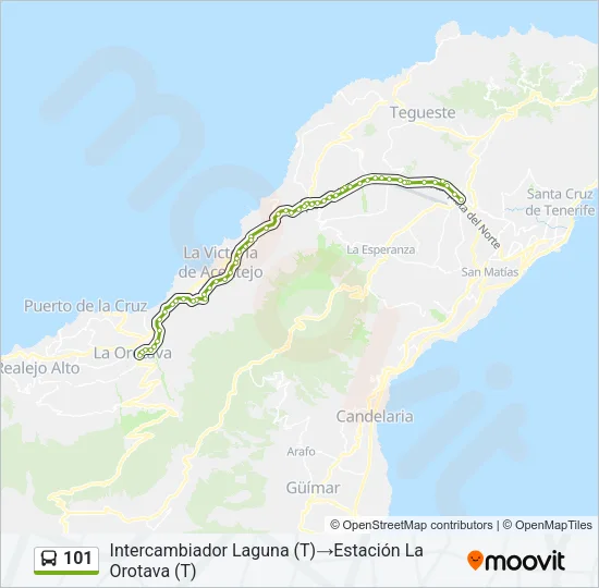 101 Bus Line Map