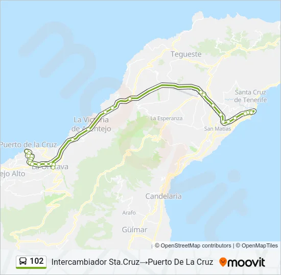 102 Bus Line Map