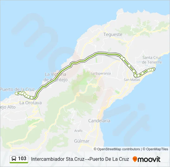 103 Bus Line Map