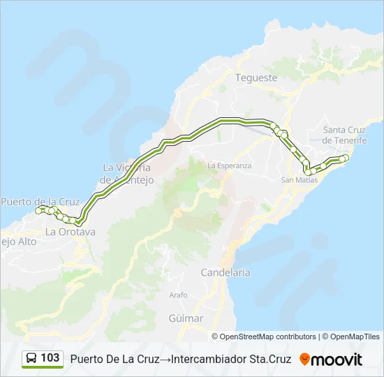 103 Bus Line Map
