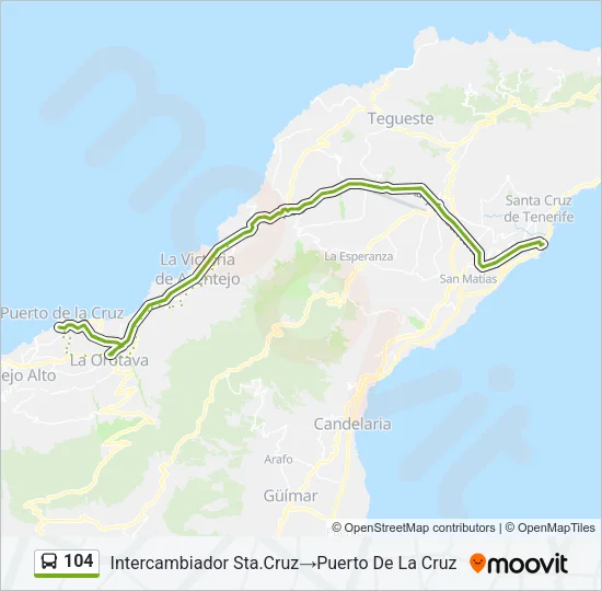 104 Bus Line Map