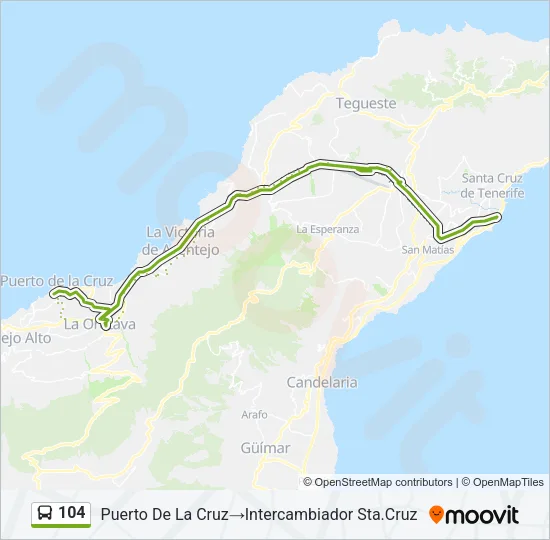 104 Bus Line Map