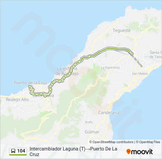 104 Bus Line Map