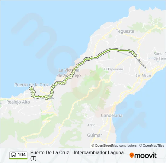 104 Bus Line Map