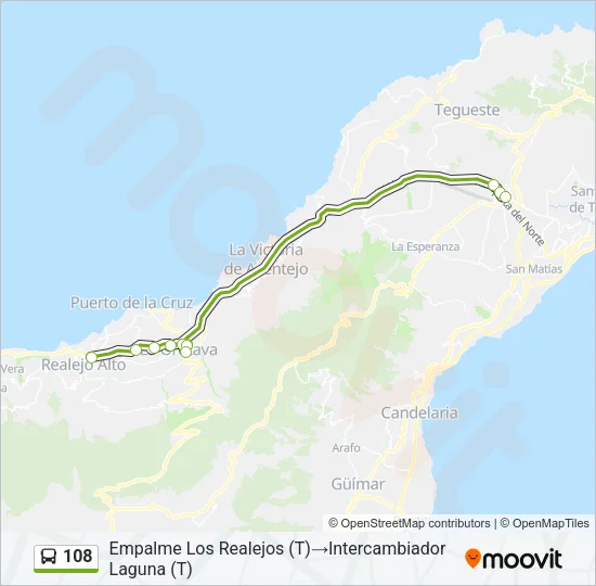 108 Bus Line Map