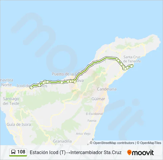 108 Bus Line Map