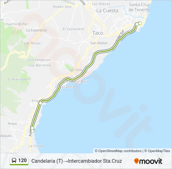120 Bus Line Map