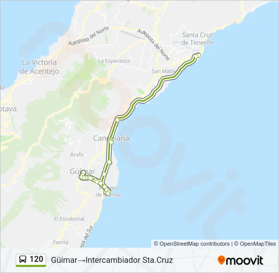 120 Bus Line Map