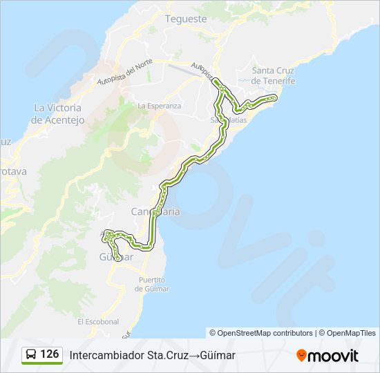 Mapa de 126 de autobús