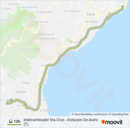 126 bus Line Map