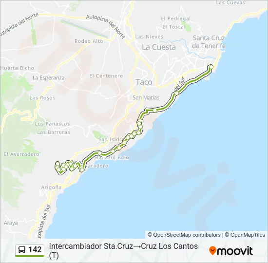 142 Bus Line Map