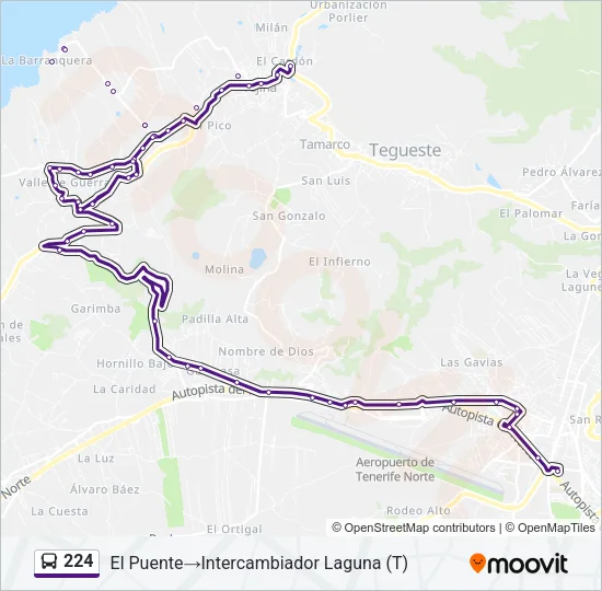 224 Bus Line Map