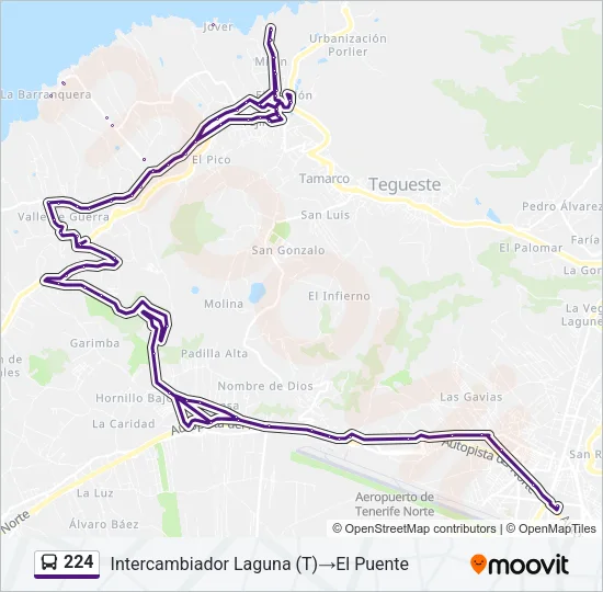 224 Bus Line Map