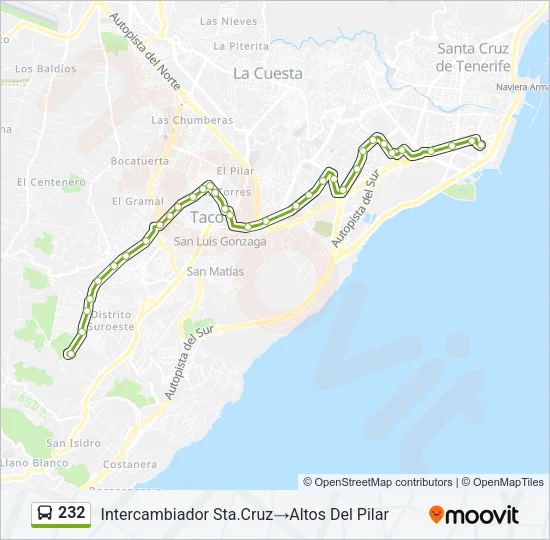 232 Bus Line Map