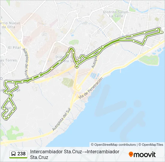238 Bus Line Map