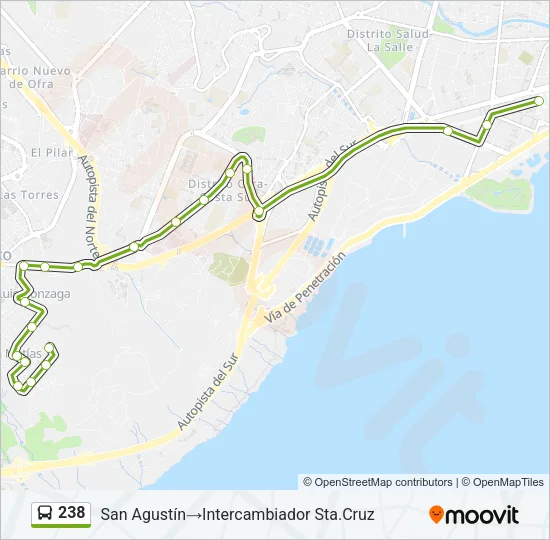 238 Bus Line Map