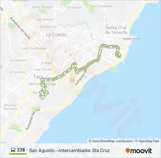238 Bus Line Map