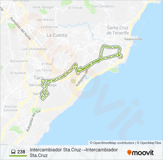 238 Bus Line Map