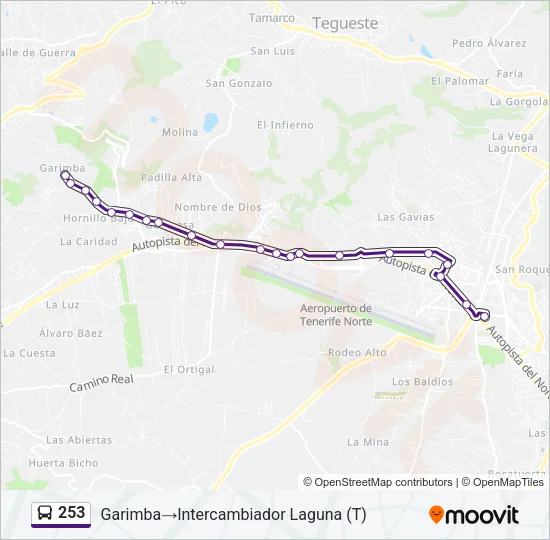 253 Bus Line Map