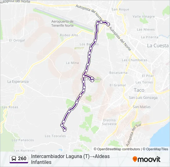 260 Bus Line Map