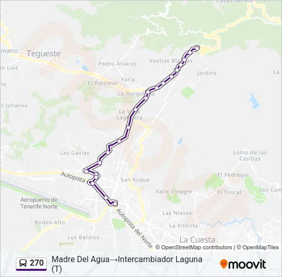 270 Bus Line Map