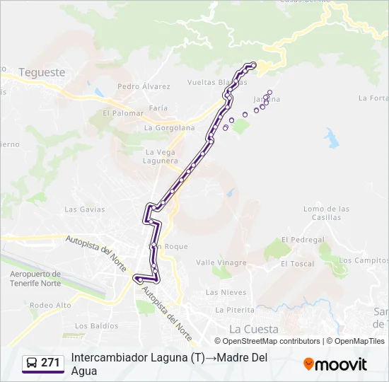 271 Bus Line Map
