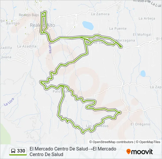 330 Bus Line Map