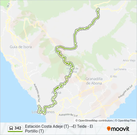 342 Bus Line Map