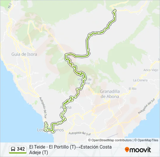 342 Bus Line Map