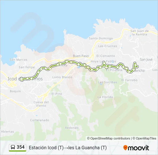 354 Bus Line Map