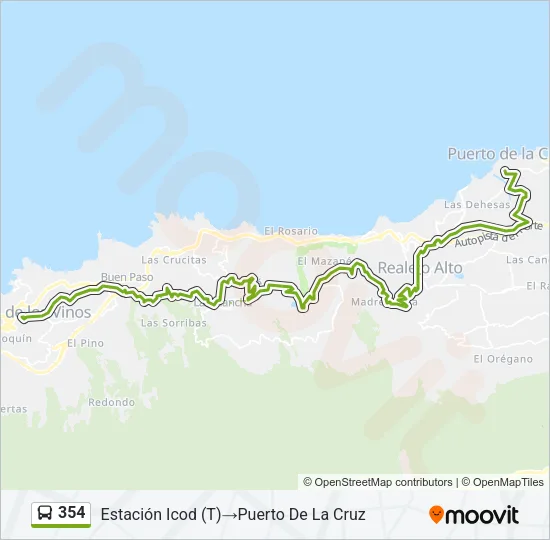 354 Bus Line Map