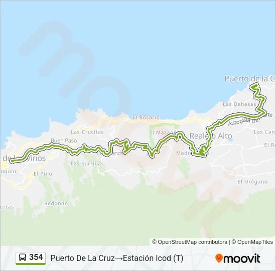 354 Bus Line Map